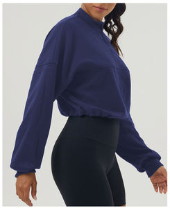 <b>Womens</b> Plus Size <b>Half</b> <b>Zip</b> Pullover Long Sleeve Oversized <b>Sweatshirt</b> Drop Shoulder Winter hoodies Knitted Low Prices <b>Sweatshirts</b> - Product Image 3