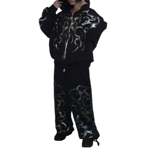 ชุดวอร์มสำหรับผู้ชายเสื้อฮู้ดโอเวอร์ไซส์420gsm น้ำหนักซักได้ - Product Image 5