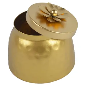批发用品储物罐金属设计带盖容器厨房圆形现代主题糖罐