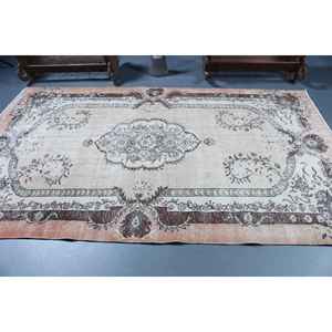 Alfombra Turca de 5.5x9.3 pies (167x284 cm), Alfombra Vintage Marrón con Puntos - Product Image 3