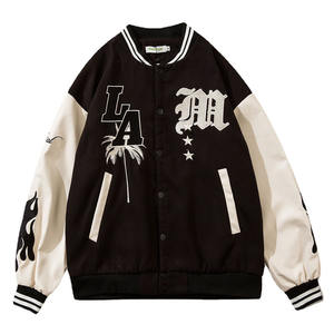 Blouson aviateur universitaire en coton personnalisable pour hommes hiver extérieur sport universitaire baseball logo vestes universitaires pour hommes - Product Image 4