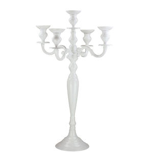 Candelabro Premium de 5 Brazos de Aluminio Plateado, Portavelas Cónicos, Estilo Europeo, Hecho a Mano, Decoración para el Hogar, Muestra Navideña - Product Image 4