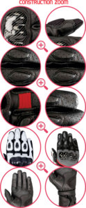Fabricantes al por mayor Piel de cabra Guantes de carreras de motos de cuero Guantes deportivos personalizados para hombres y mujeres - Product Image 5