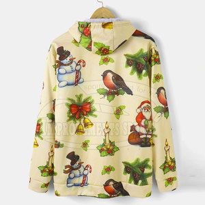 Sudaderas con capucha de sublimación mezcladas de algodón de último estilo Sudaderas con capucha de sublimación de secado rápido de talla grande para hombres - Product Image 2