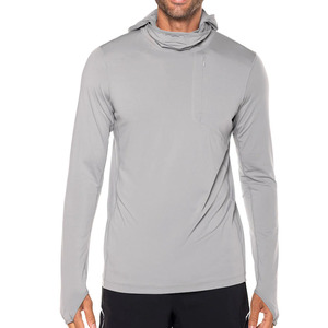 Sweat à capuche de pêche pour homme, vente en gros, performance, séchage rapide, protection UV, UPF50, polyester/coton, devant, grande taille, respirant, à capuche - Product Image 1