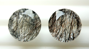 Piedra suelta para joyería, piedra preciosa rutilada de cuarzo, forma redonda ovalada, negra, facetada, Natural, negra, 10, alta calidad - Product Image 3