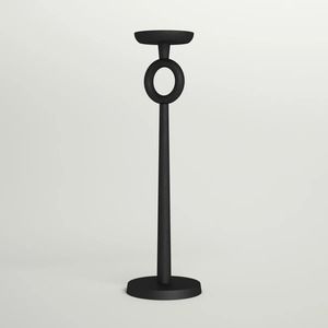 Candelabro Moderno de Hierro Negro Mate, Anillo Geométrico Decorativo, Candelabro Alto Minimalista para Velas de Pilar, Navidad, Pascua - Product Image 1