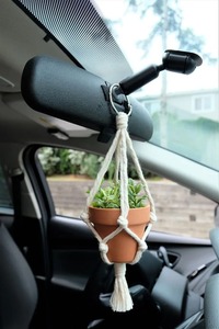 ที่แขวนในรถแฮนด์เมดกระถางต้นไม้ขนาดเล็กสไตล์โบฮีเมียนอุปกรณ์ตกแต่งภายในรถยนต์ - Product Image 4