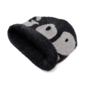 หมวกถักลายหัวกะโหลกพร้อมโลโก้สำหรับเดินทางหมวกผ้าแจ็คการ์ดแบบถักสำหรับฤดูหนาว - Product Image 6