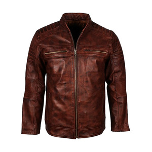 Chaqueta de cuero con estilo para hombre, Chaquetas deportivas para motocicleta al aire libre para hombre en todas las tallas - Product Image 1