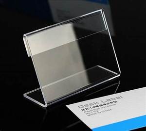 Soporte de acrílico personalizado para letreros, marco de exhibición horizontal para uso en mesas y mostradores en tiendas y eventos - Product Image 1