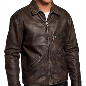 Veste en cuir de haute qualité pour hommes vente en gros - Product Image 3