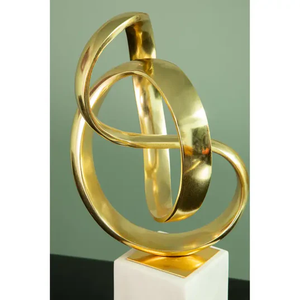 Escultura de nudo decorativo en acabado desgastado Escultura de diseño de nudo clásico Escultura de nudo hecha a mano con aspecto envejecido - Product Image 5