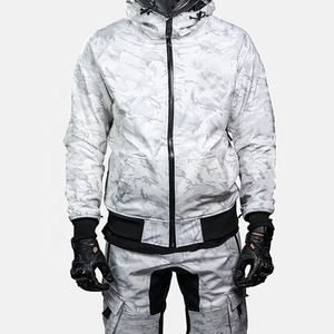 Sudadera con Capucha para Motocicleta de Forro Polar Cálido con Estampado Personalizado para Hombre, con Tela Exterior Resistente y Forro Interior Suave para una Conducción Segura y Cómoda - Product Image 1