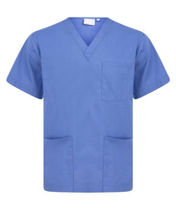 Uniformes de hospital de alta calidad para hombres, Camiseta con cuello en V, poliéster spandex | Venta al por mayor de uniformes médicos de manga corta - Product Image 3