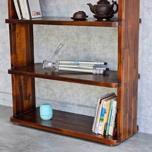 KS68234 6-Tier Acacia Wood <b>Bookshelf</b> 80x30x160cm Standing Type for Living Room Bedroom Kids' Space - Product Image 4