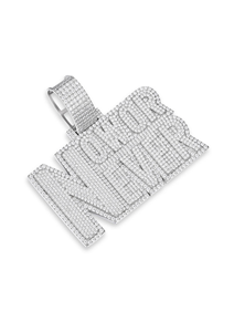 Colgante de Moissanita de Lujo con Diseño 'Ahora o Nunca', Chapado en Rodio, para Regalo - Product Image 2