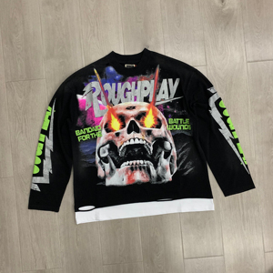 Camiseta de Manga Larga RoughPlay Power Skull, Marca de Moda Urbana de Alta Calidad, Ropa Deportiva para Hombre - Product Image 5