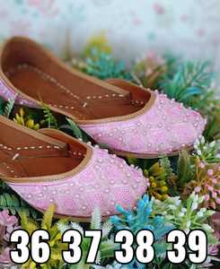 Indian Style Party Wear <b>Jutti</b> Embroidery Leather <b>Jutti</b> Handicraft <b>Jutti</b> Women - Product Image 2