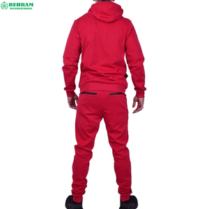 Sudadera con capucha transpirable de peso pesado con cremallera, ropa deportiva, chándal informal, pantalones de chándal con cordón, para gimnasio, invierno - Product Image 3