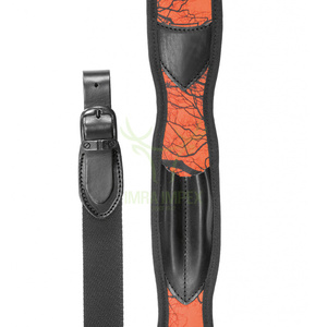 Sangle de pistolet en cuir néoprène réglable avec boucle en laiton haute visibilité porte-munitions boucles multicalibre pour accessoires de chasse - Product Image 3