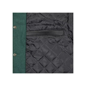 Chaqueta universitaria de lona lisa para hombre, estilo Letterman, con cuello alto y mangas personalizables, la más vendida. - Product Image 6