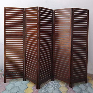 Paravent de séparation de pièce en bois Art Déco à 3 panneaux pour salon - Product Image 3