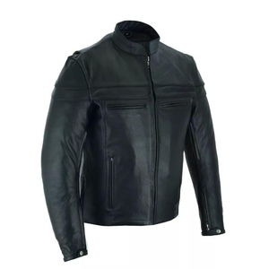 Perforé peau de vache en cuir hommes veste de sécurité cavaliers haute qualité toile ODM personnalisé classique respirant hiver à capuche matelassé - Product Image 2