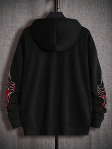 Sudadera con capucha térmica de araña desgastada con apliques parcheados con cremallera lavada ácida de Terry francés Premium de algodón unisex nueva moda al por mayor - Product Image 5