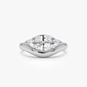 Cautivador Anillo de Diamante Cultivado en Laboratorio con Forma de Marquesa, 1.50 Ct E-F VS, Oro de 14K, Joyería Fina para Bodas y Fiestas, Regalo - Product Image 2