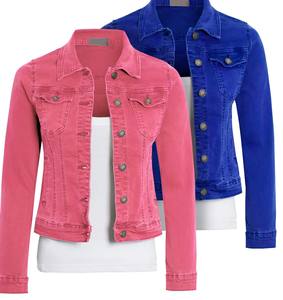 Veste en jean de plusieurs couleurs anti-rides Veste en jean respirante anti-bouloches pour un usage décontracté pour les femmes - Product Image 2