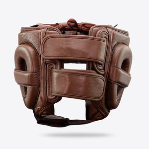 Protège-tête de boxe professionnel pour adultes, protège-tête complet pour arts martiaux, protège-tête de boxe en cuir véritable MUKKA SPORTS - Product Image 3