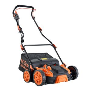 Nouvelle tondeuse à gazon électrique 2 en 1 de 16 pouces avec sac de ramassage de 14,5 gallons, filaire, 15 ampères, 120 V, hauteur de coupe de 15 mm - Product Image 1