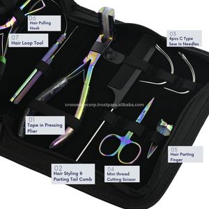 Vente chaude Extensions De Cheveux Outils En Acier Inoxydable Boucle Outil Microlinks Remover Pince À Presser Pince Bond Cutter Doigt De Séparation - Product Image 3