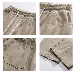 Pantalon cargo Hip Hop en polyester de haute qualité Streetwear pantalon vierge personnalisé à plusieurs poches pour hommes - Product Image 4