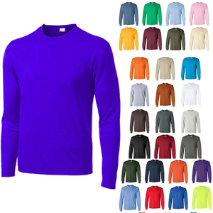 Camisetas de Manga Larga con Cuello en V para Hombre, Tallas Grandes, OEM, Última Tendencia, Hechas a Medida, Corte Regular, Mejor Material, Transpirables, de Secado Rápido - Product Image 3