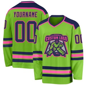 Maillot de hockey sur glace personnalisé pour équipe, logo imprimé par sublimation, 100% polyester, antibactérien, séchage rapide, nom d'équipe personnalisé - Product Image 4