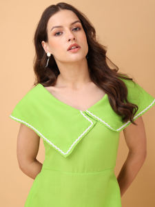 Robe mi-longue/longueur mollet décontractée unie pour femmes - Product Image 2