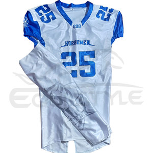 Camiseta de malla de secado rápido personalizada OEM, uniforme de fútbol americano transpirable con 2 uds de contraste, conjunto deportivo - Product Image 1