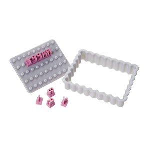 3 pezzi facile decorazione lettera Cookie Cutter Set su misura in Silicone metallo fondente frese zucca per la cottura della torta decorazione - Product Image 1
