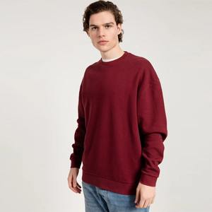 Sweat-shirt en molleton décontracté pour homme pour le printemps, motif uni, broderie de logo personnalisée, teinture unie, méthode de tissage non tissé - Product Image 2