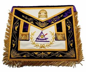 Vente en gros d'usine, fabrication sur mesure, cuir brodé à la main, peau d'agneau, forme carrée légère, conseil maçonnique, grand illustre - Product Image 5