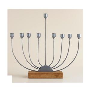 Menorah Metal Candlestick Holder Festive Decoration and <b>Dinner</b> Decor for Weddings and Easter Menorah <b>Candle</b> Stand - Product Image 1