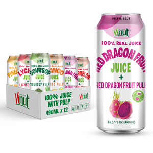 100% Dragon Fruit Pulp Juice Drink Bebida Sin azúcar Sin OGM OEM ODM Etiqueta privada Precio al por mayor Muestra gratis HALAL ISO - Product Image 1