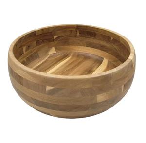 Tazón de servir de madera de acacia de lujo, de primera calidad, hecho a mano, con textura natural, ideal para restaurantes, cafeterías y cenas en casa. - Product Image 5