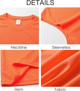 T-shirt personnalisé en coton épais avec col rond et broderie surdimensionnée Débardeur grande taille à épaules tombantes pour hommes - Product Image 6