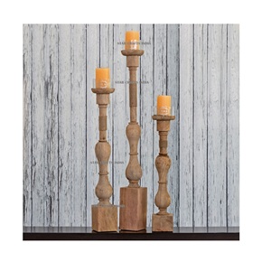 Modern Ins Style Simple Acacia /Mango Wooden Candlestick Customized 3 Types Wood Candle Holder As Per Your Demand Candle Holder - Product Image 1