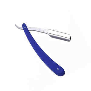 Maquinilla de afeitar de barbero con mango de madera Maquinilla de afeitar profesional para hombres con borde recto - Product Image 1