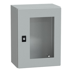 Per SCHNEIDER ELECTRIC NSYCRN43200T Spacial CRN Tspt Door W/o . H400xW300xD200 IP66 IK08 RAL7035.. - Product Image 1