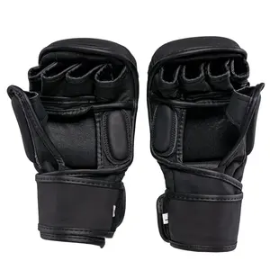 ถุงมือชกมวยหนังวัวขนาด12ออนซ์16ออนซ์ถุงมือฝึกกีฬาแบบมือเปิดโลโก้ออกแบบได้ตามต้องการ - Product Image 6